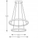 Φωτιστικό Κρεμαστό Φ60/80 LED 60W 2500lm 230V CCT σε Χρυσαφί BRENO 003064-026648